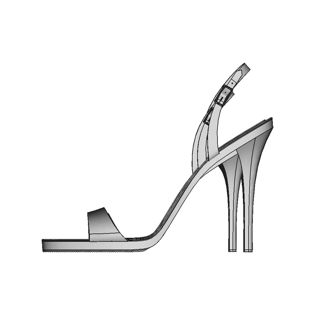 High Heel Shoes - Downloadable CAD Representation_90_0_degree_snapshot