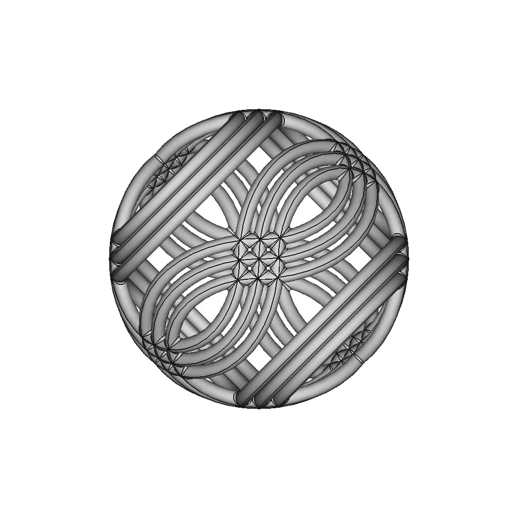 Flowing Pipes Sphere | High-Quality CAD Model_0_0_degree_snapshot