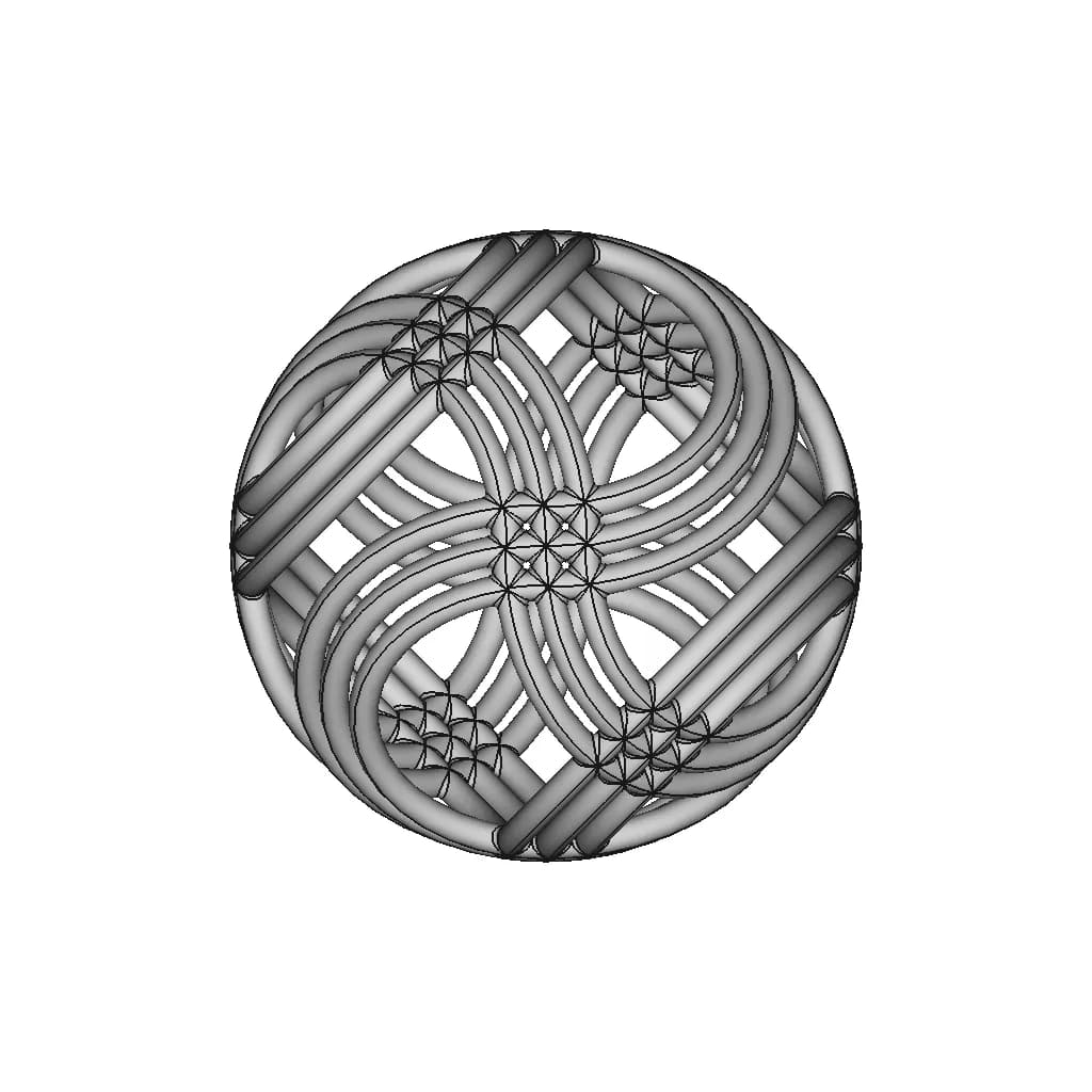 Flowing Pipes Sphere | High-Quality CAD Model_0_270_degree_snapshot