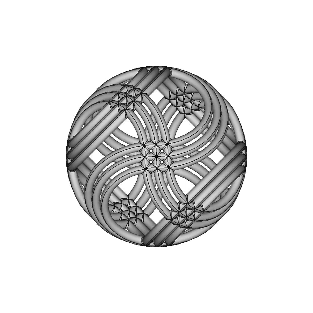 Flowing Pipes Sphere | High-Quality CAD Model_0_90_degree_snapshot