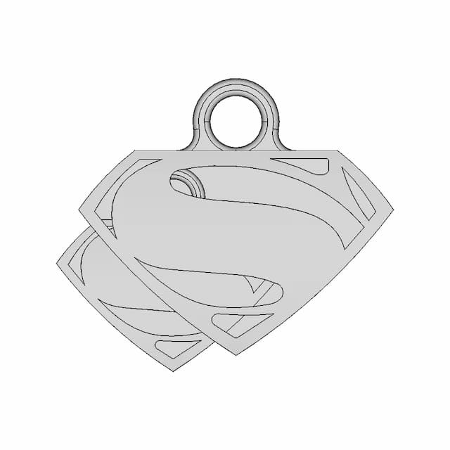 Superman Keychain | High-Quality CAD Model