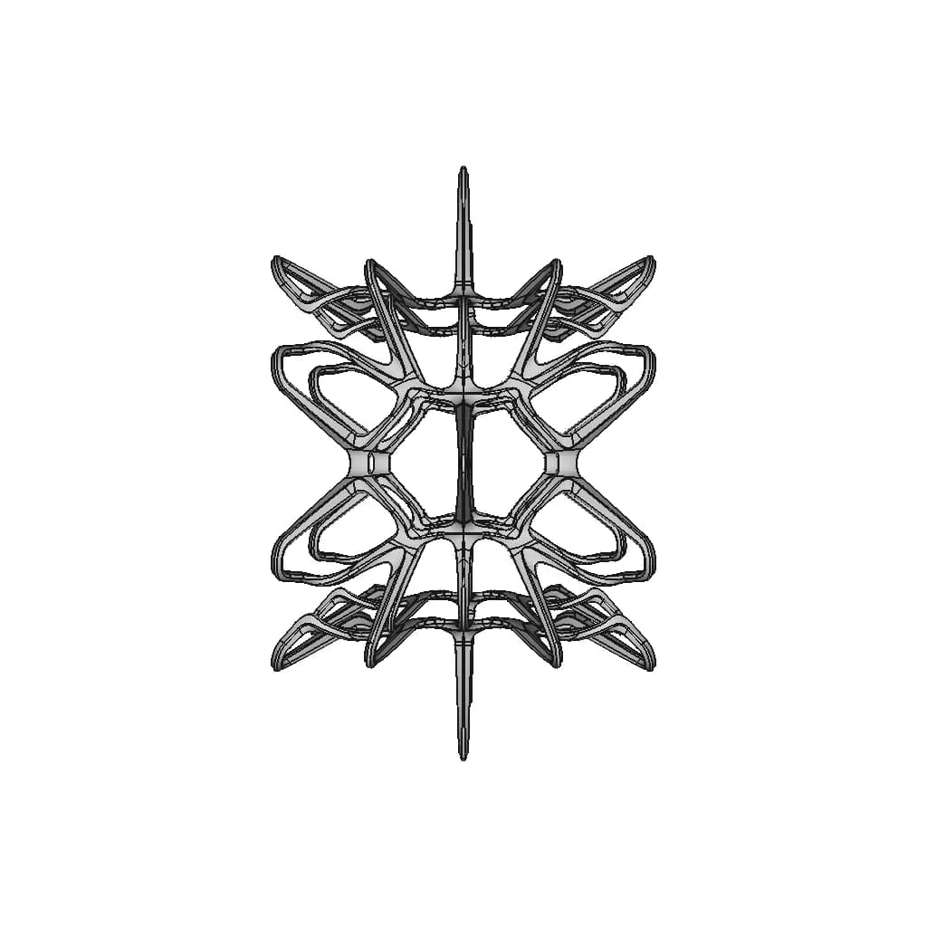 Organic Bracelet Design 02 - Downloadable CAD Representation_0_90_degree_snapshot