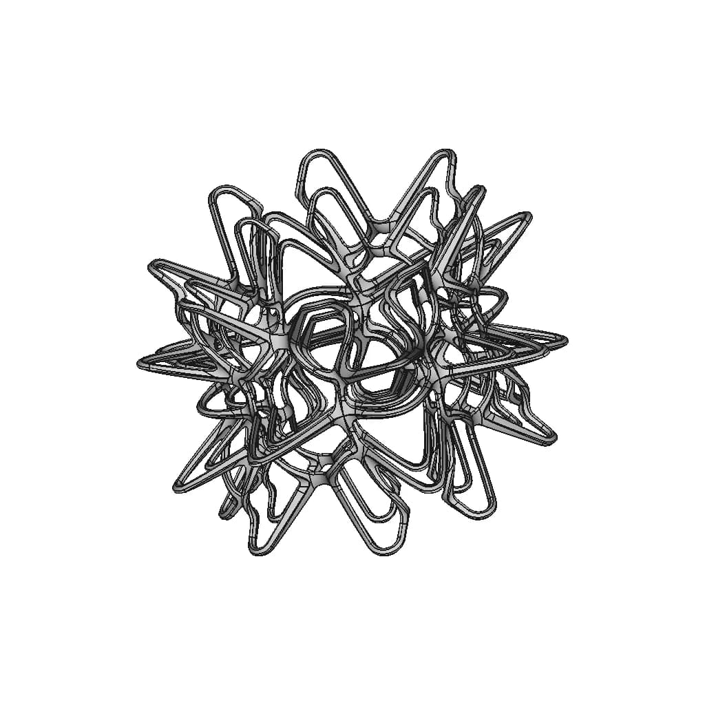Organic Bracelet Design 02 - Downloadable CAD Representation_60_30_degree_snapshot