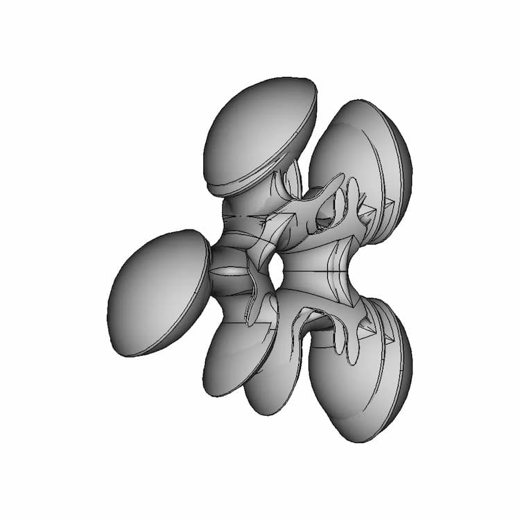 Lobed Organic Shape | High-Quality CAD Model