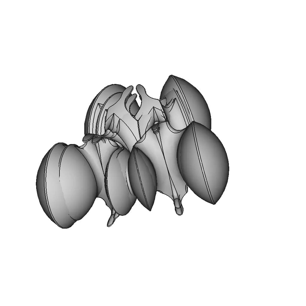 Lobed Organic Shape | High-Quality CAD Model_60_30_degree_snapshot