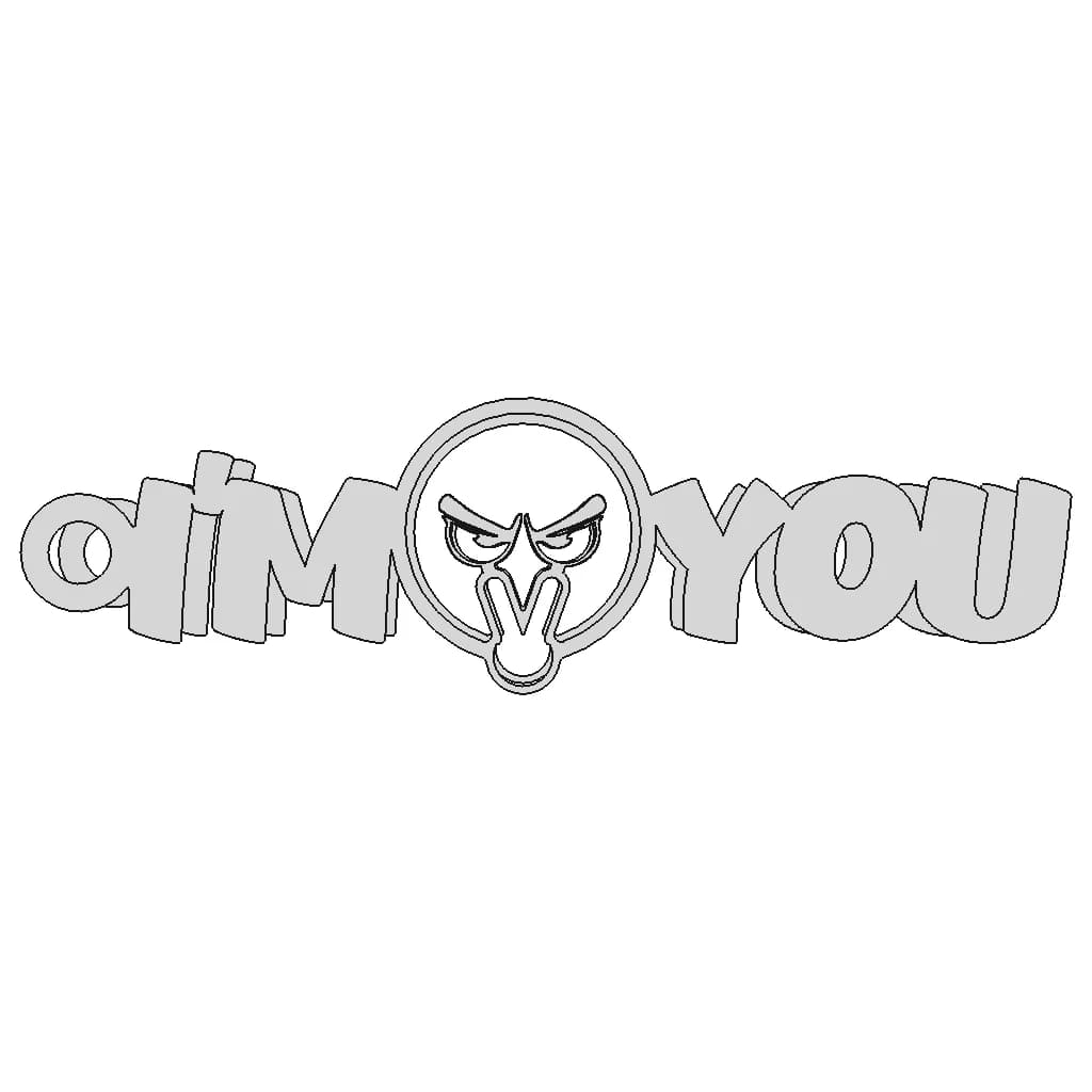 I'M Watching You Keychain | 3D Engineering Design File_0_0_degree_snapshot