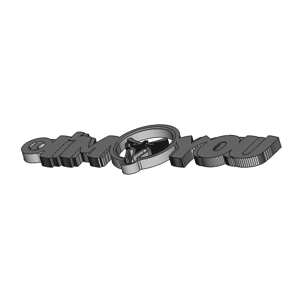 I'M Watching You Keychain | 3D Engineering Design File_60_30_degree_snapshot