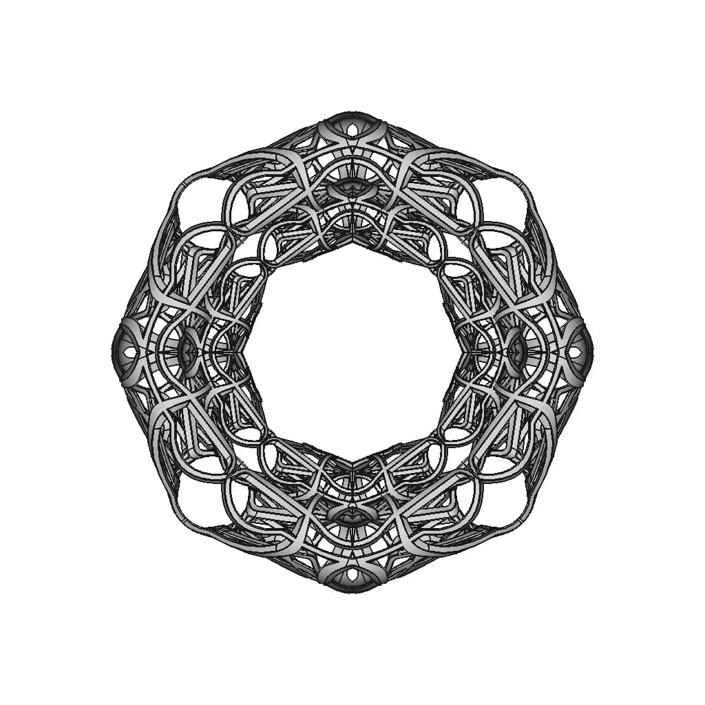 Organic Ring Design 18 - Standard Mechanical Component_0_0_degree_snapshot