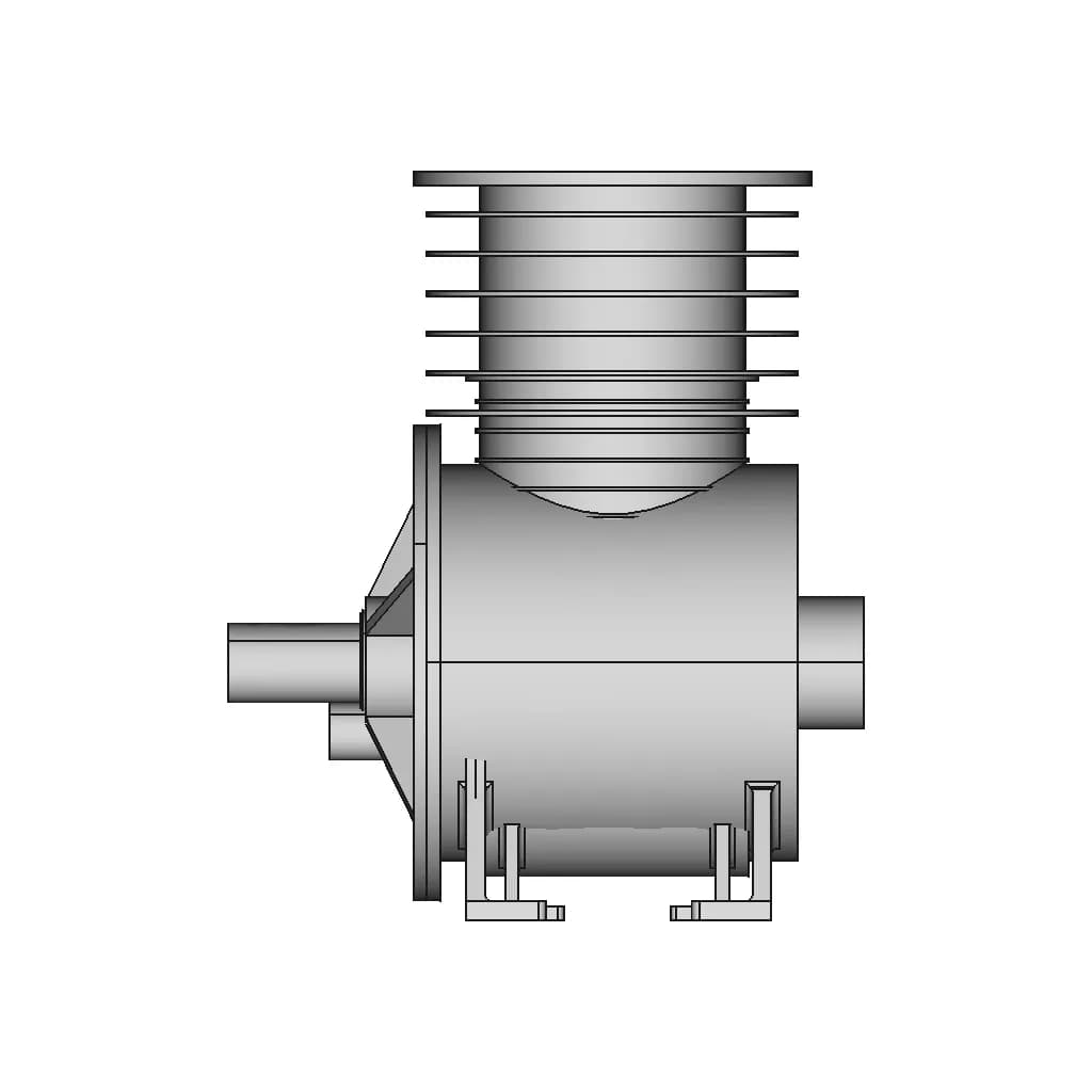 Single Piston Engine - Standard Mechanical Component_0_90_degree_snapshot