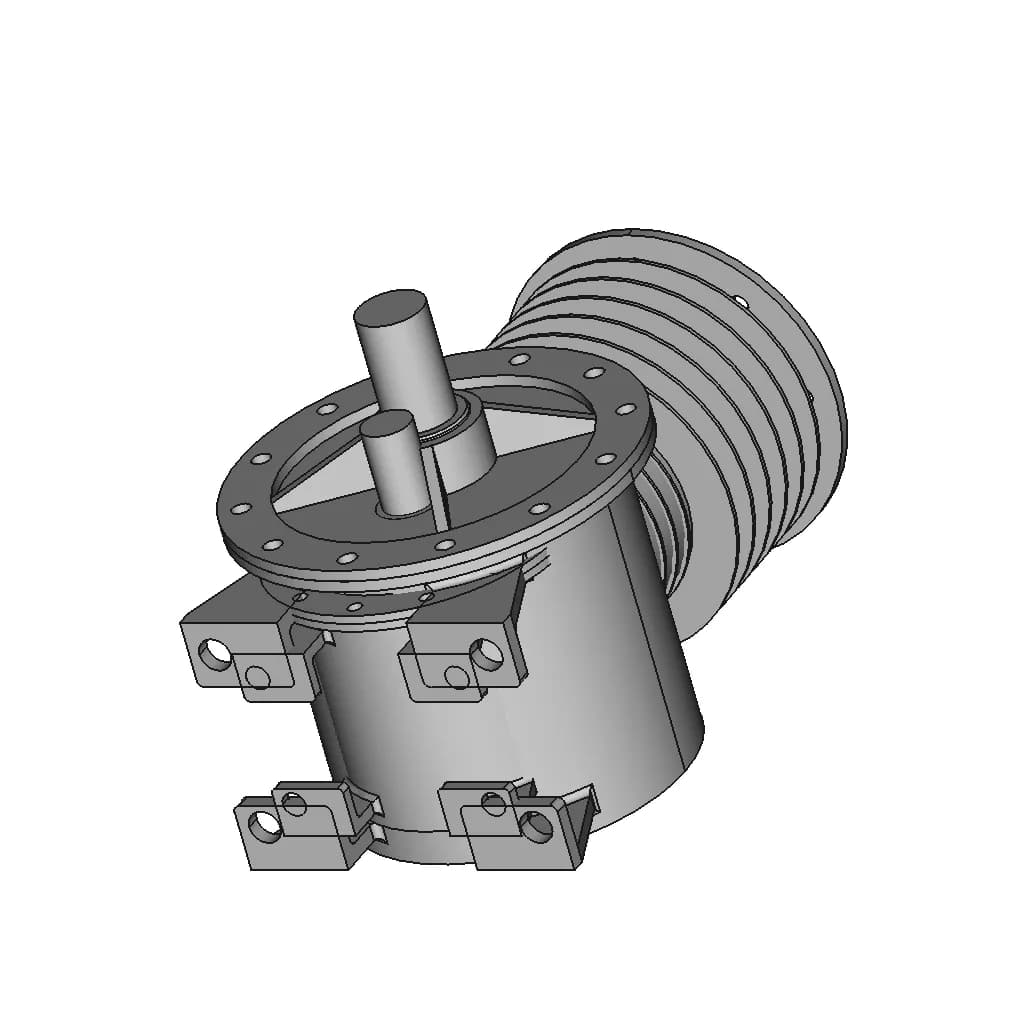 Single Piston Engine - Standard Mechanical Component_60_30_degree_snapshot