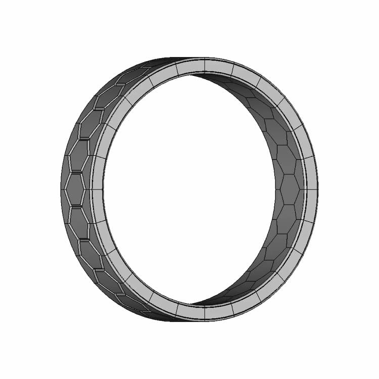 Honeycomb Rings - Downloadable CAD Representation