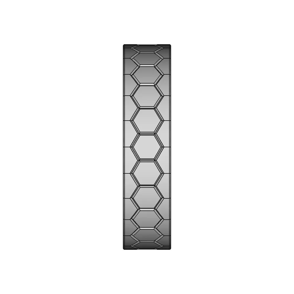 Honeycomb Rings - Downloadable CAD Representation_0_90_degree_snapshot