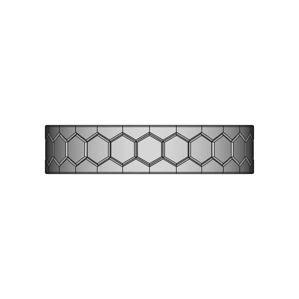 Honeycomb Rings - Downloadable CAD Representation_270_0_degree_snapshot