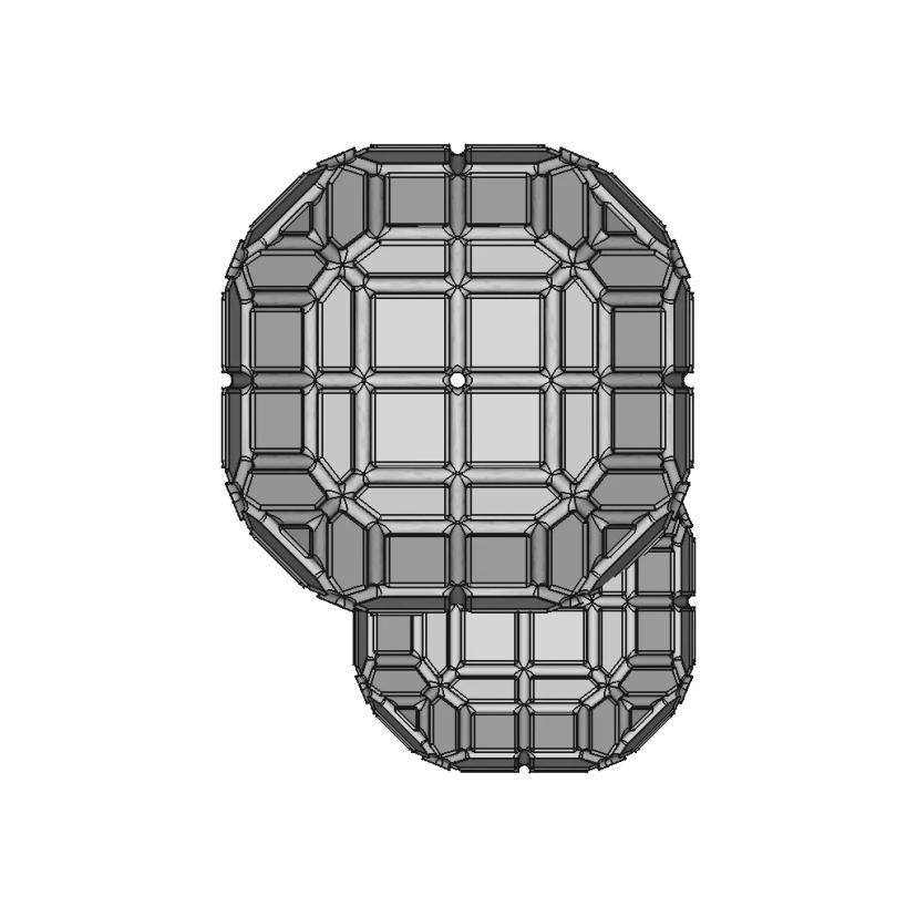 Double Chamfered Cube Shape Pipe Frame 2 - Downloadable CAD Representation