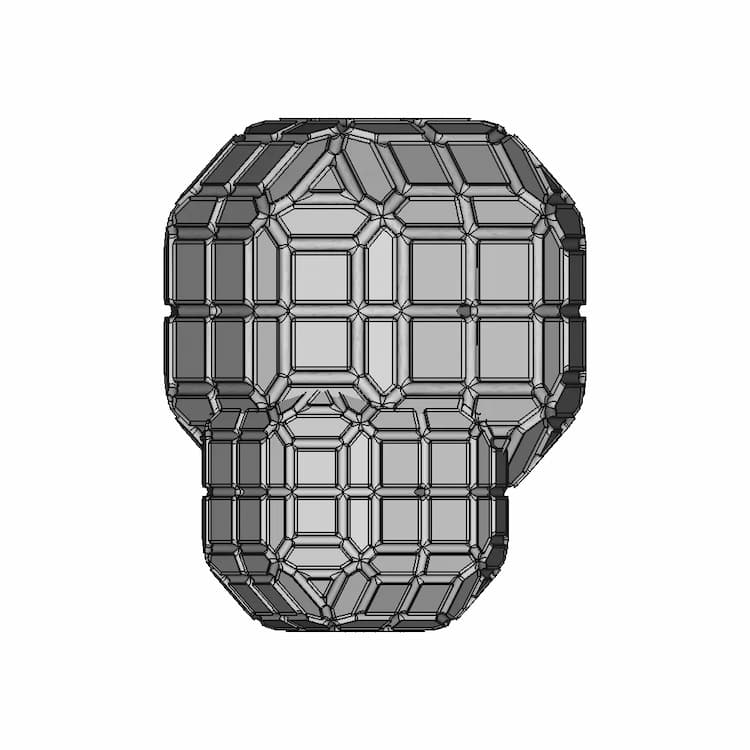 Double Chamfered Cube Shape Pipe Frame 2 - Downloadable CAD Representation
