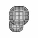 Double Chamfered Cube Shape Pipe Frame 2 - Downloadable CAD Representation_0_270_degree_snapshot