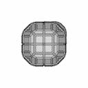 Double Chamfered Cube Shape Pipe Frame 2 - Downloadable CAD Representation_270_0_degree_snapshot