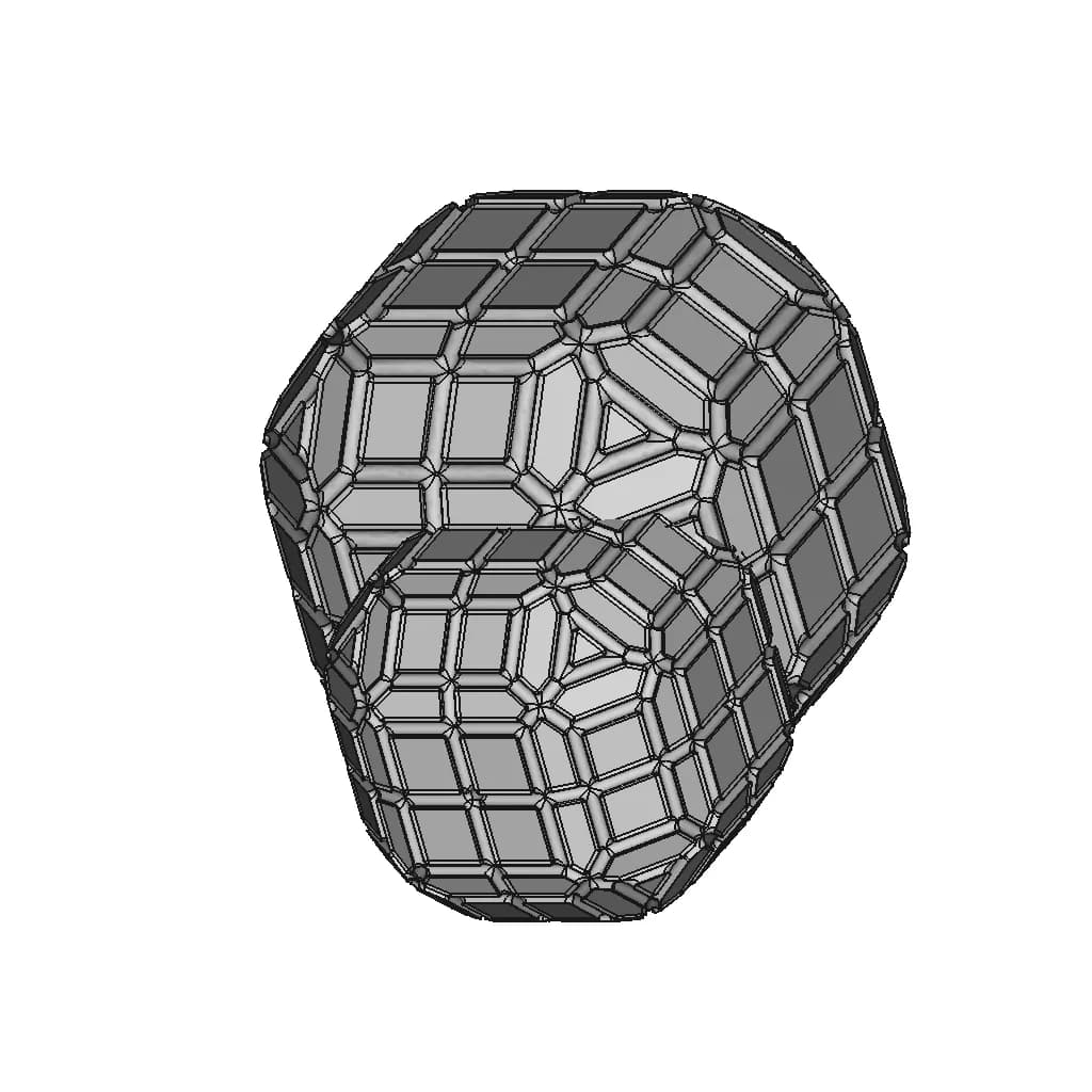 Double Chamfered Cube Shape Pipe Frame 2 - Downloadable CAD Representation_60_30_degree_snapshot