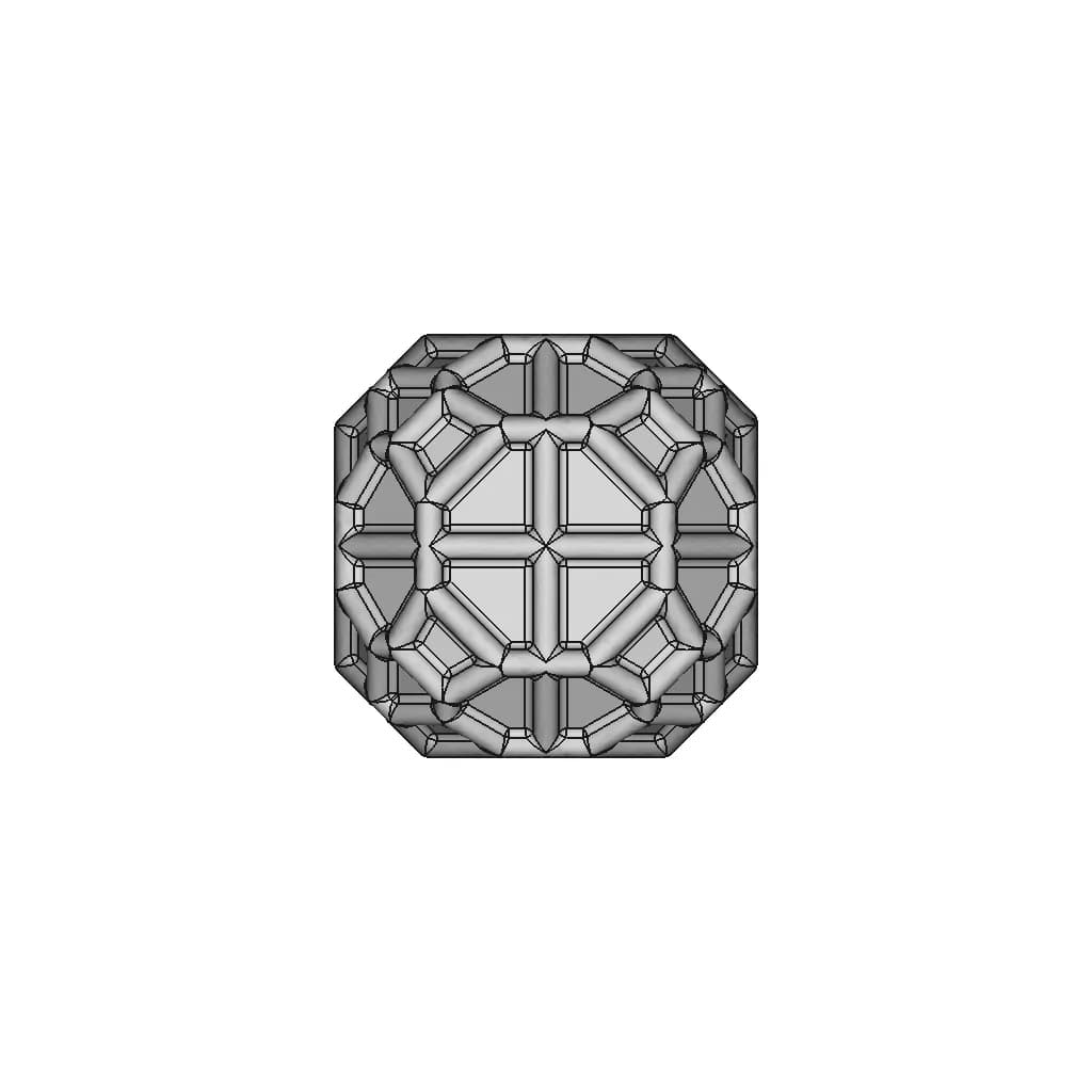 Double Chamfered Cube Shape Pipe Frame 1 - Standard Mechanical Component_270_0_degree_snapshot