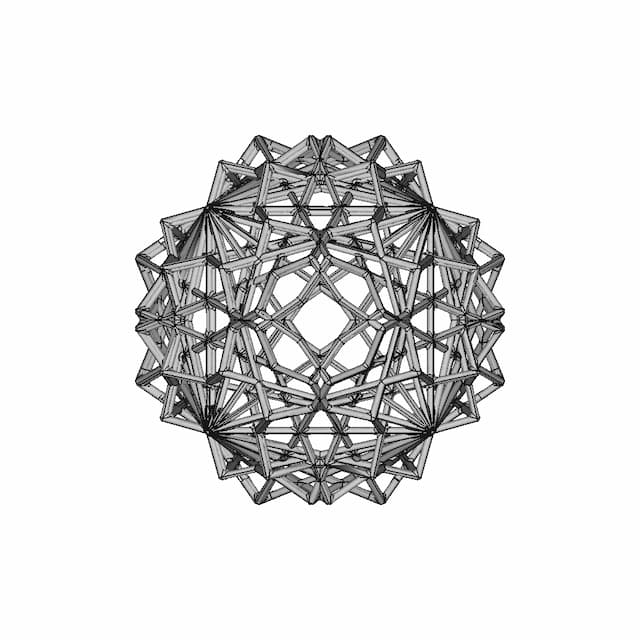 Cube Derived Pipe Frame Shape 2 | 3D Engineering Design File