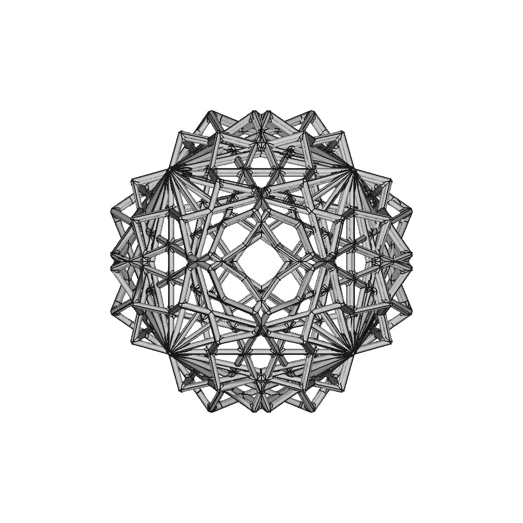 Cube Derived Pipe Frame Shape 2 | 3D Engineering Design File_0_270_degree_snapshot