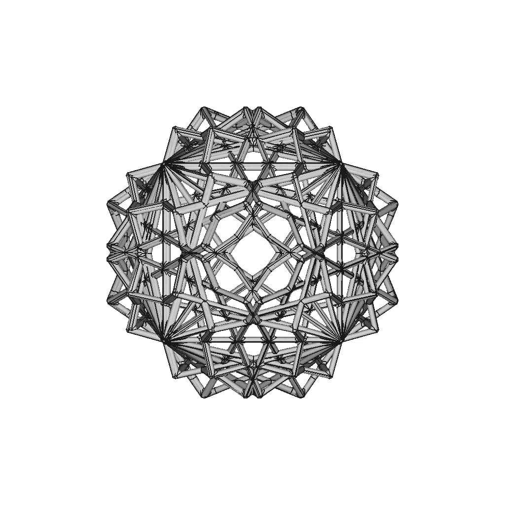 Cube Derived Pipe Frame Shape 2 | 3D Engineering Design File_0_90_degree_snapshot