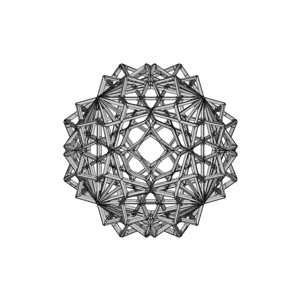 Cube Derived Pipe Frame Shape 2 | 3D Engineering Design File_270_0_degree_snapshot
