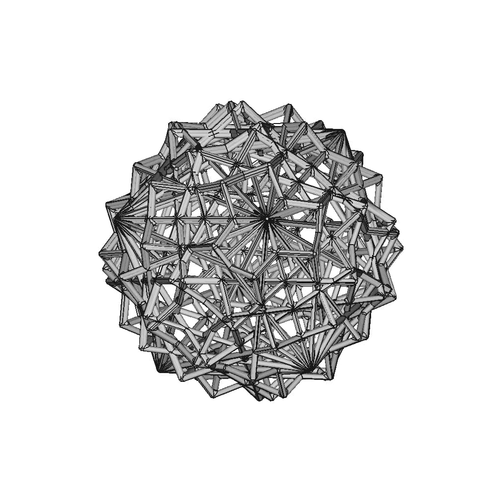 Cube Derived Pipe Frame Shape 2 | 3D Engineering Design File_60_30_degree_snapshot