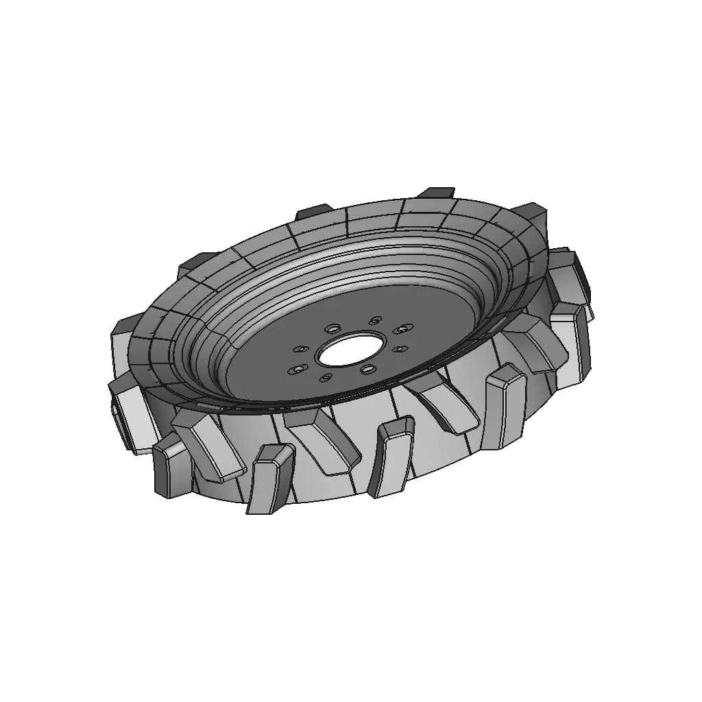 Tractor Wheel 450 Мм | 3D Engineering Design File_60_30_degree_snapshot