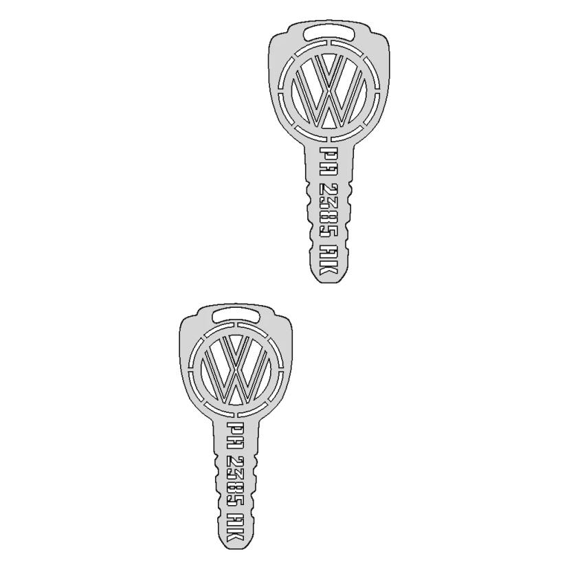 Vw Car Logo Keychain_Option 2 | 3D Engineering Design File