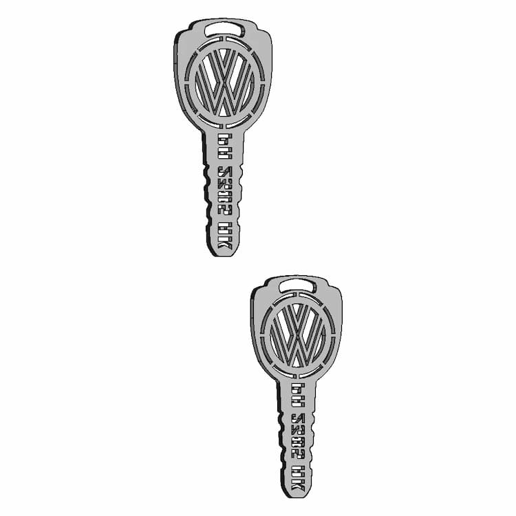 Vw Car Logo Keychain_Option 2 | 3D Engineering Design File