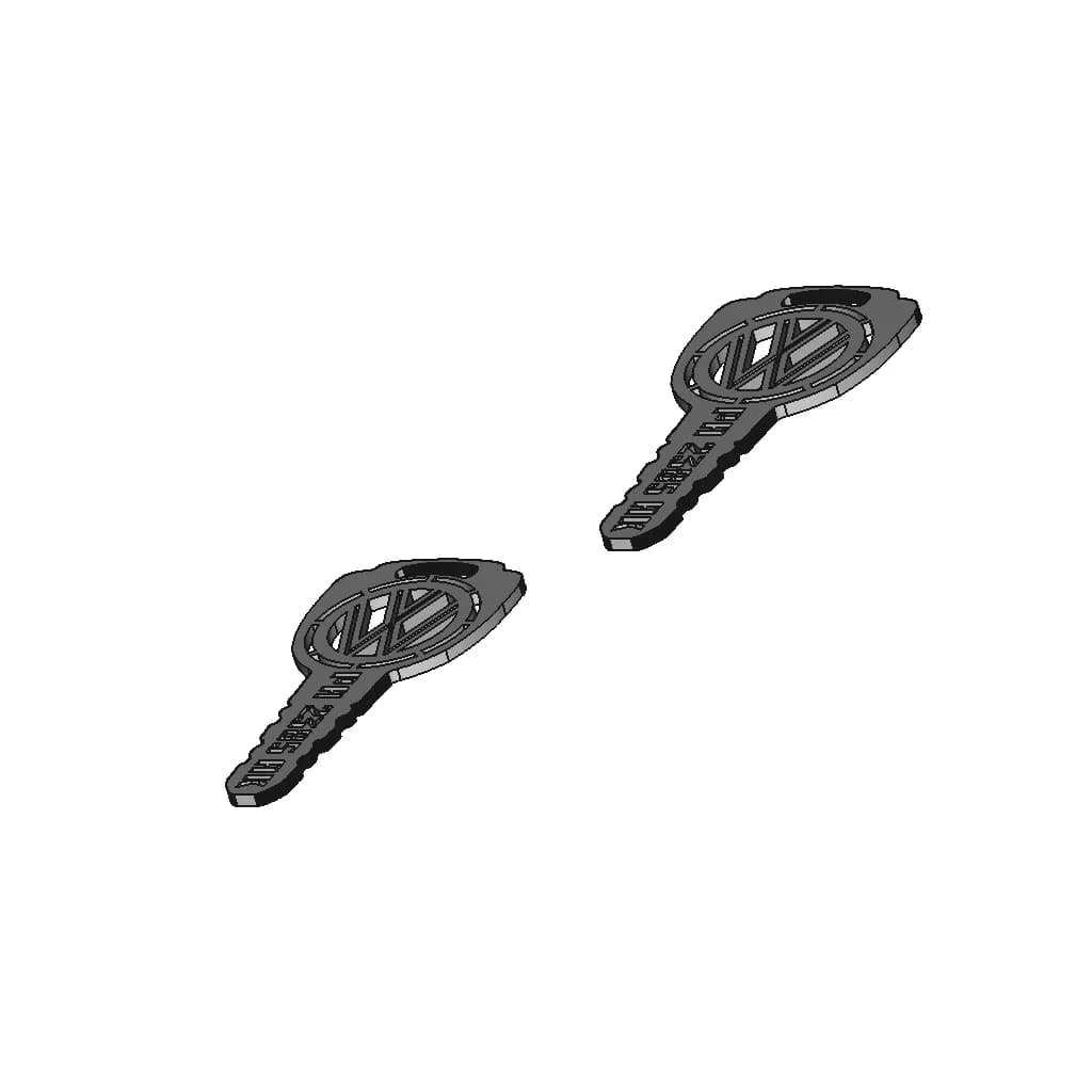 Vw Car Logo Keychain_Option 2 | 3D Engineering Design File_60_30_degree_snapshot