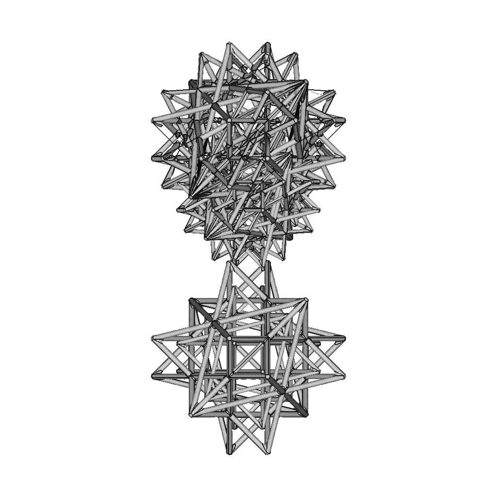 Tetrahedron Derived Pipe Frame Shape 2 - Standard Mechanical Component_0_0_degree_snapshot