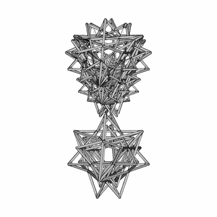 Tetrahedron Derived Pipe Frame Shape 2 - Standard Mechanical Component
