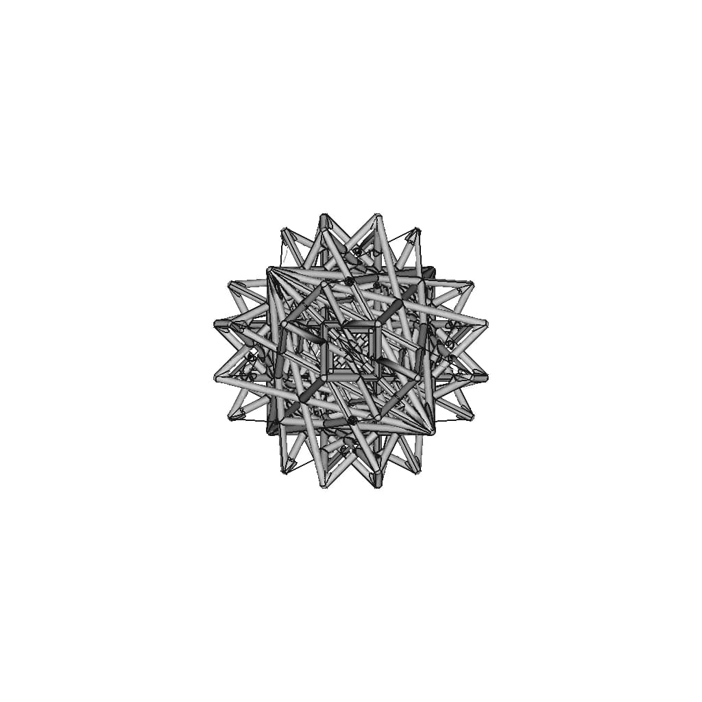 Tetrahedron Derived Pipe Frame Shape 2 - Standard Mechanical Component_270_0_degree_snapshot