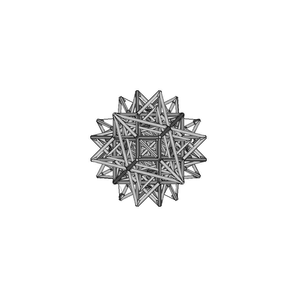 Tetrahedron Derived Pipe Frame Shape 2 - Standard Mechanical Component_90_0_degree_snapshot