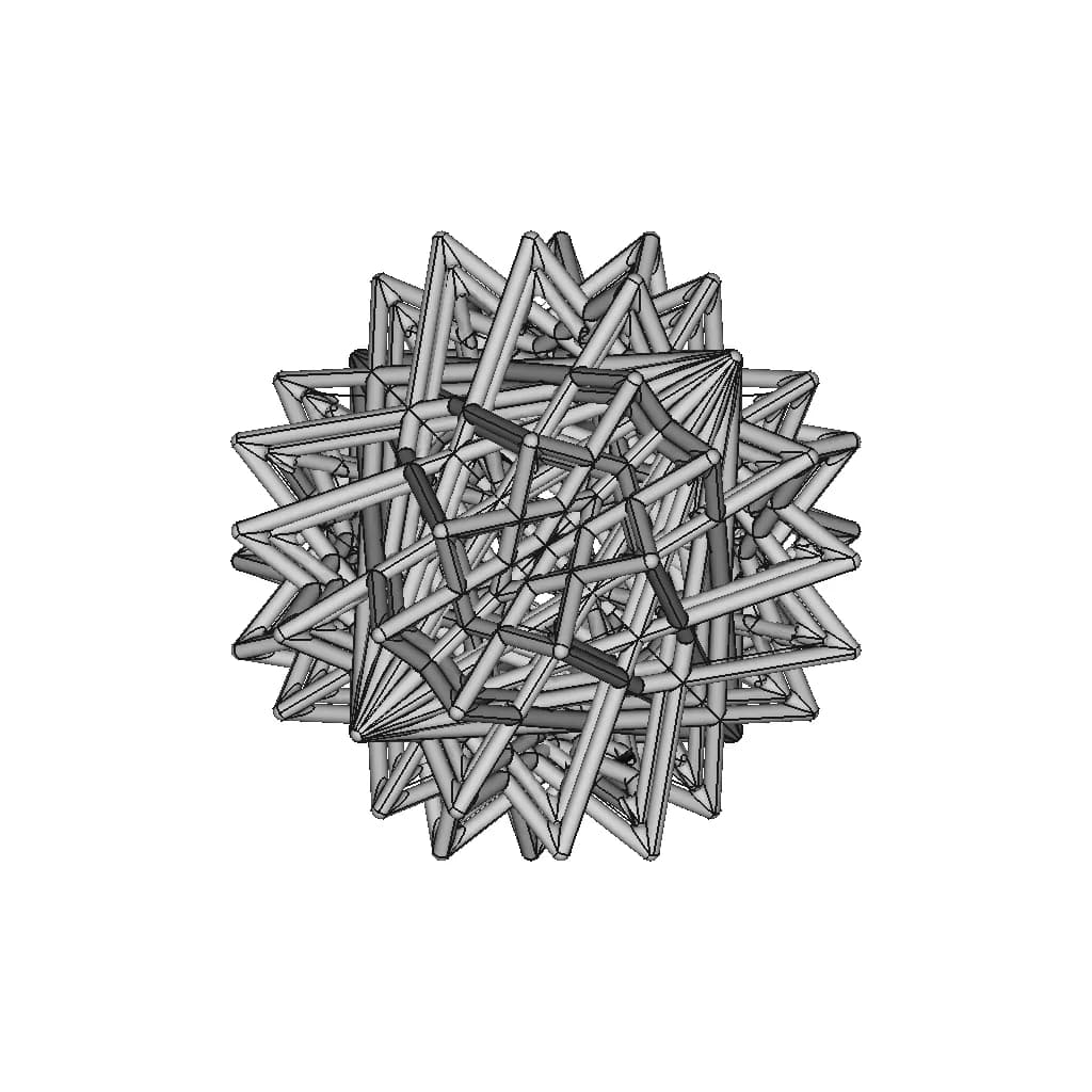Tetrahedron Derived Pipe Frame Shape 1 | 3D Engineering Design File_0_0_degree_snapshot