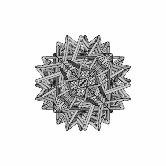 Tetrahedron Derived Pipe Frame Shape 1 | 3D Engineering Design File