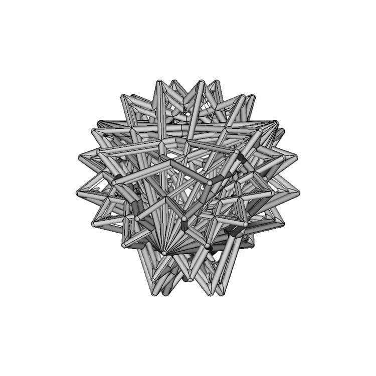 Tetrahedron Derived Pipe Frame Shape 1 | 3D Engineering Design File