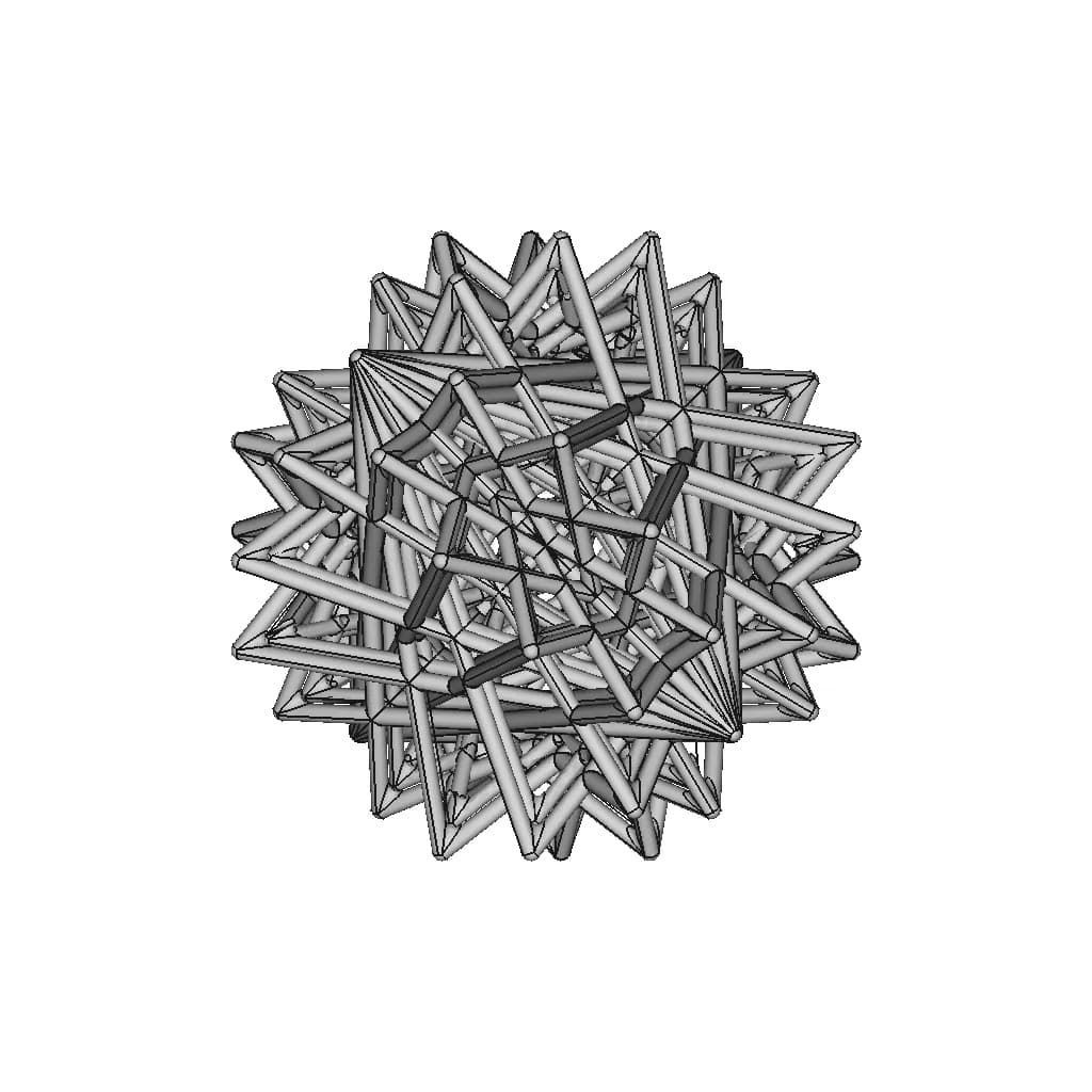 Tetrahedron Derived Pipe Frame Shape 1 | 3D Engineering Design File_270_0_degree_snapshot