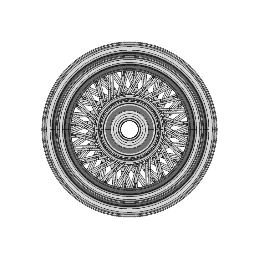 Ruote Borrani Wire Wheel 5,5J Width For Maserati 3500,5000 Assembly - Standard Mechanical Component