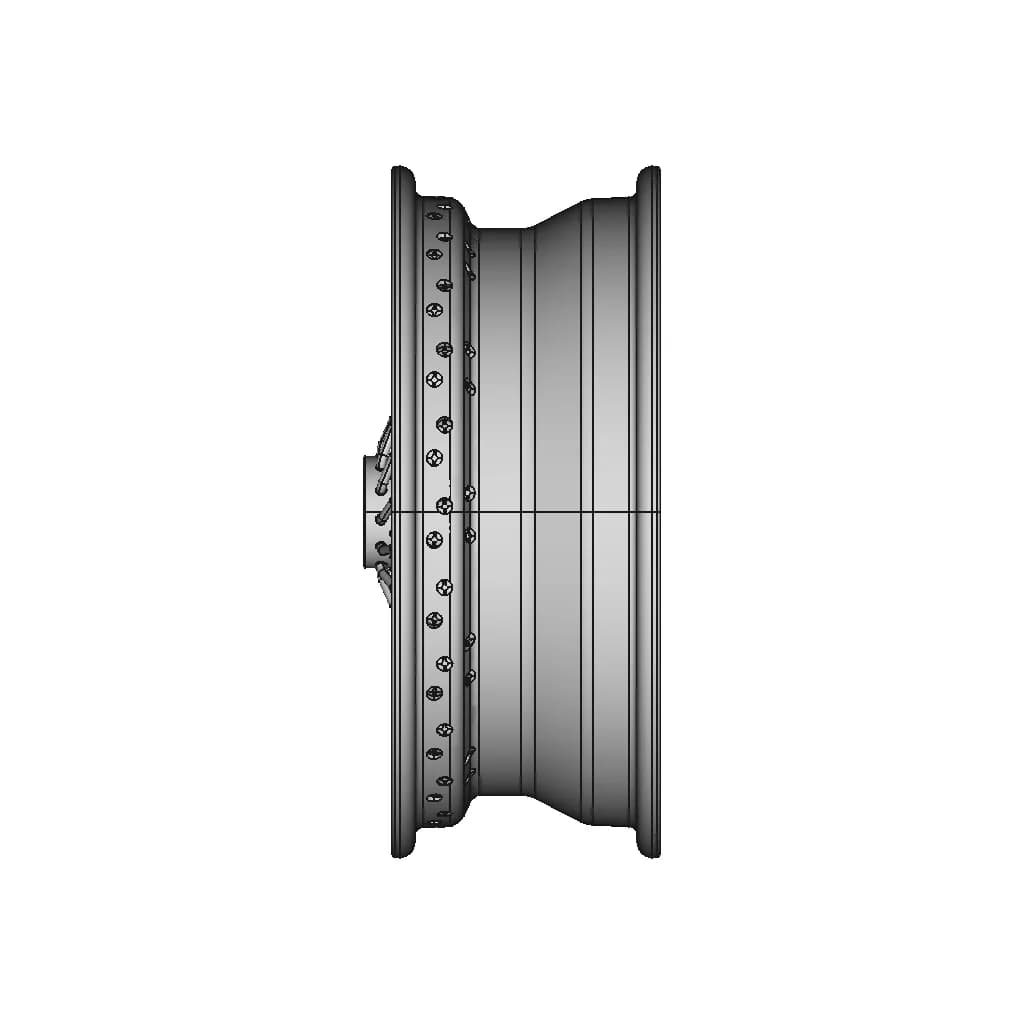Ruote Borrani Wire Wheel 5,5J Width For Maserati 3500,5000 Assembly - Standard Mechanical Component_0_270_degree_snapshot