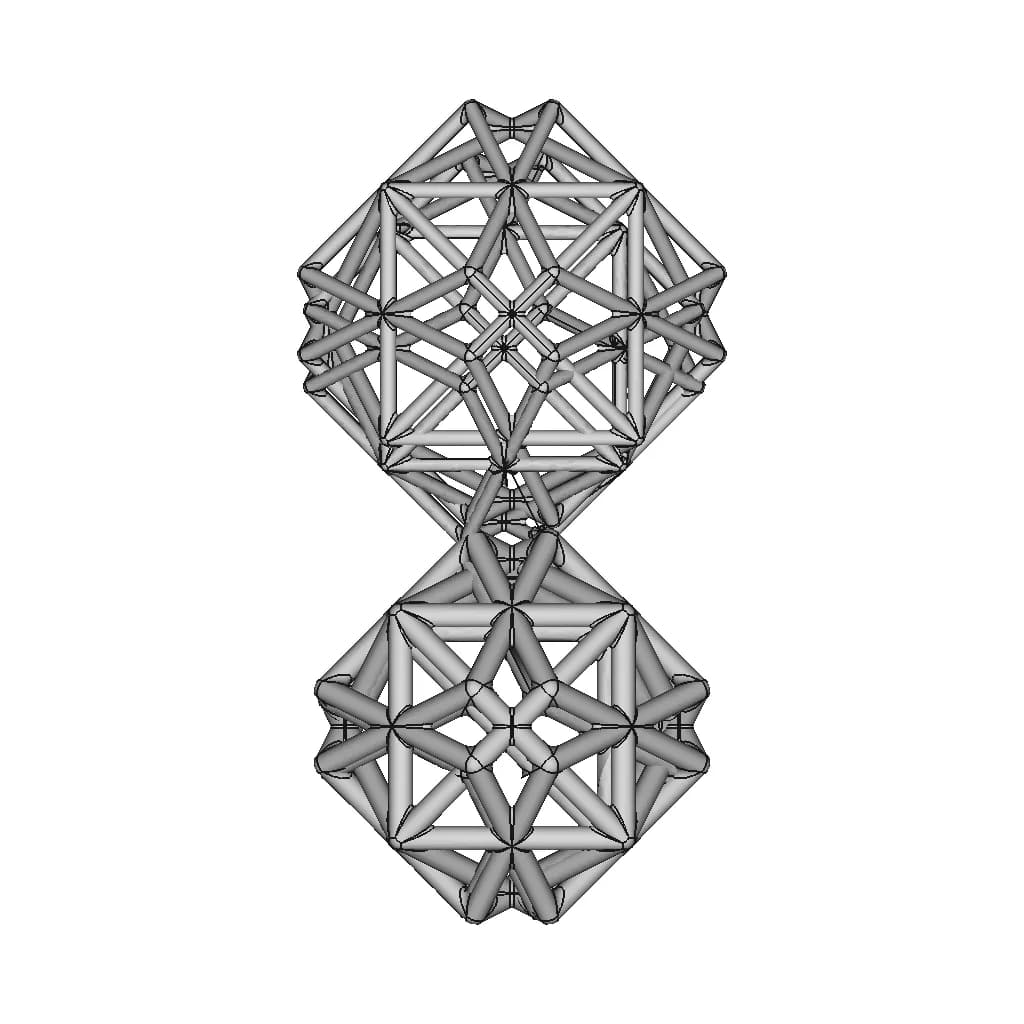 Cube Derived Pipe Frame Shape 1 | High-Quality CAD Model_0_270_degree_snapshot