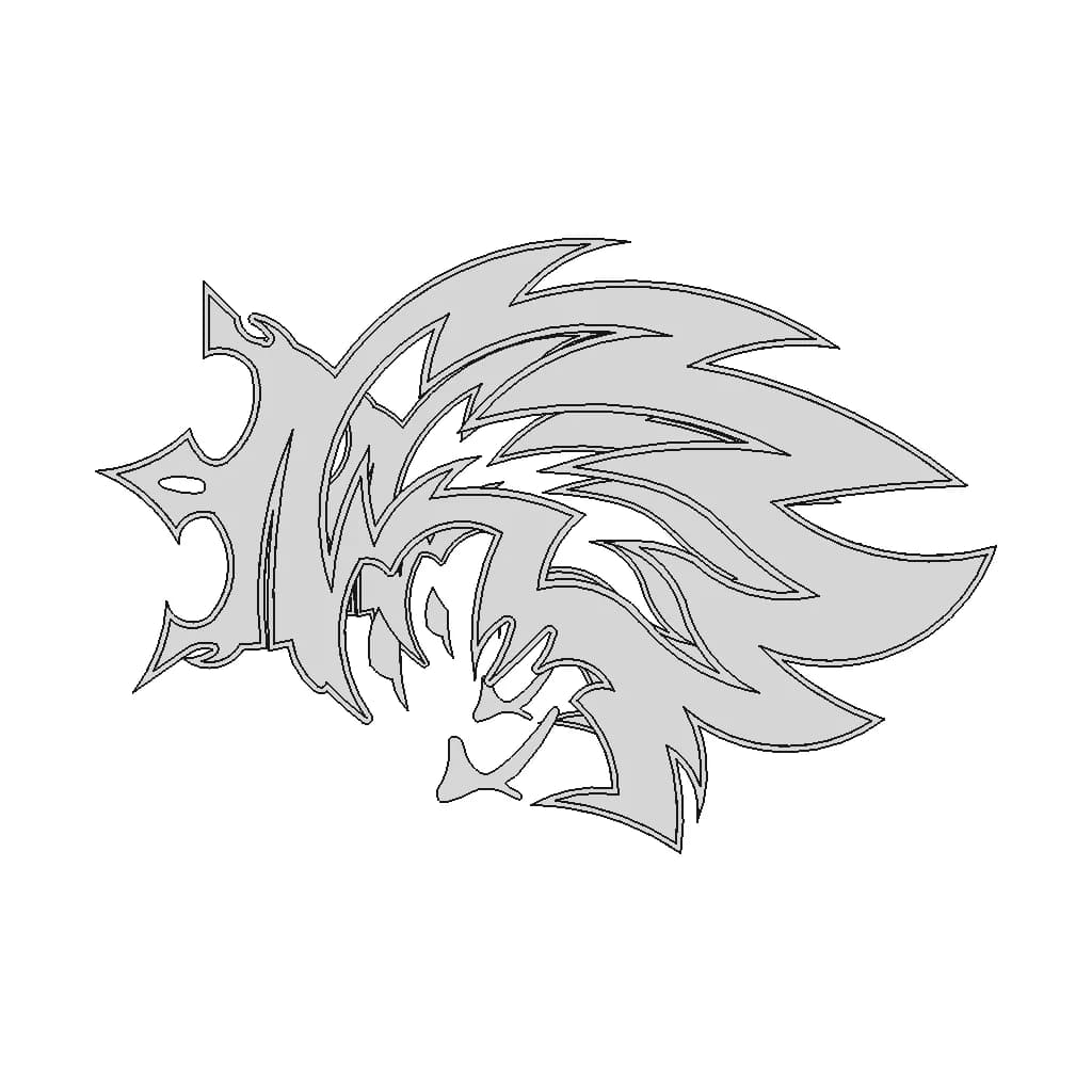 Lion Badge - Downloadable CAD Representation_0_90_degree_snapshot