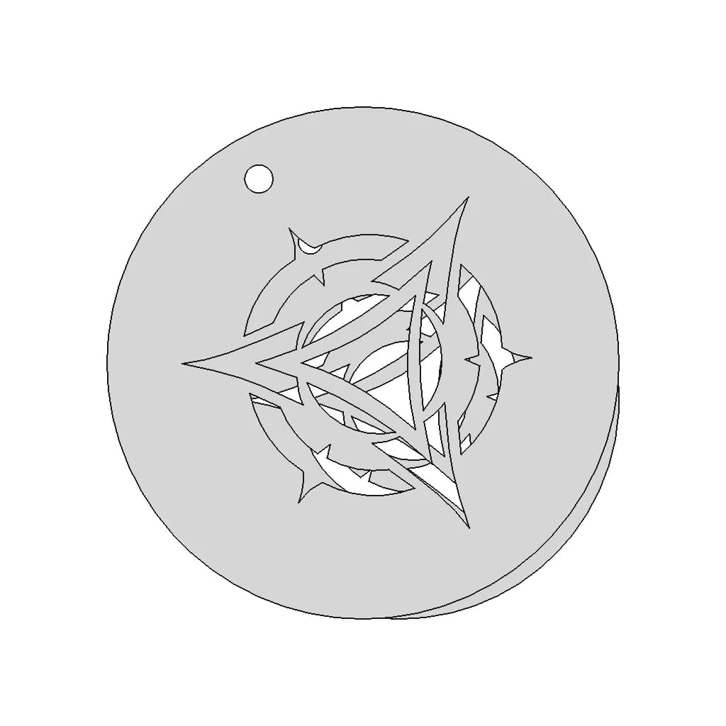 3D Printable Key Chain | 3D Engineering Design File_0_90_degree_snapshot
