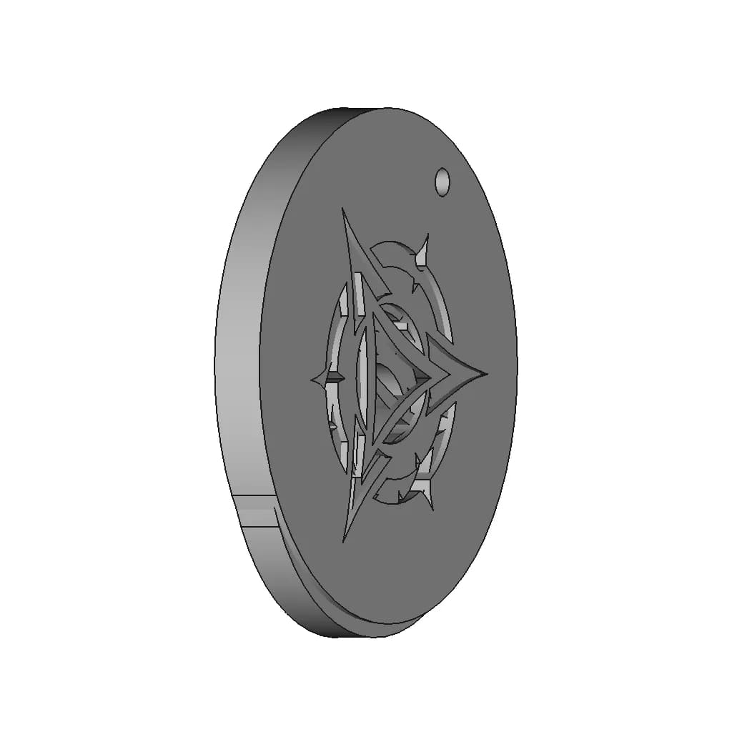 3D Printable Key Chain | 3D Engineering Design File_60_30_degree_snapshot