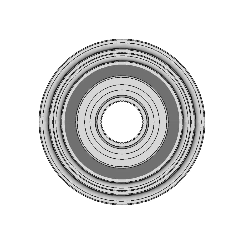 Ruote Borrani Wire Wheel 5,5 J Width For Maserati 3500,5000 Center Section Splined - Standard Mechanical Component_0_0_degree_snapshot