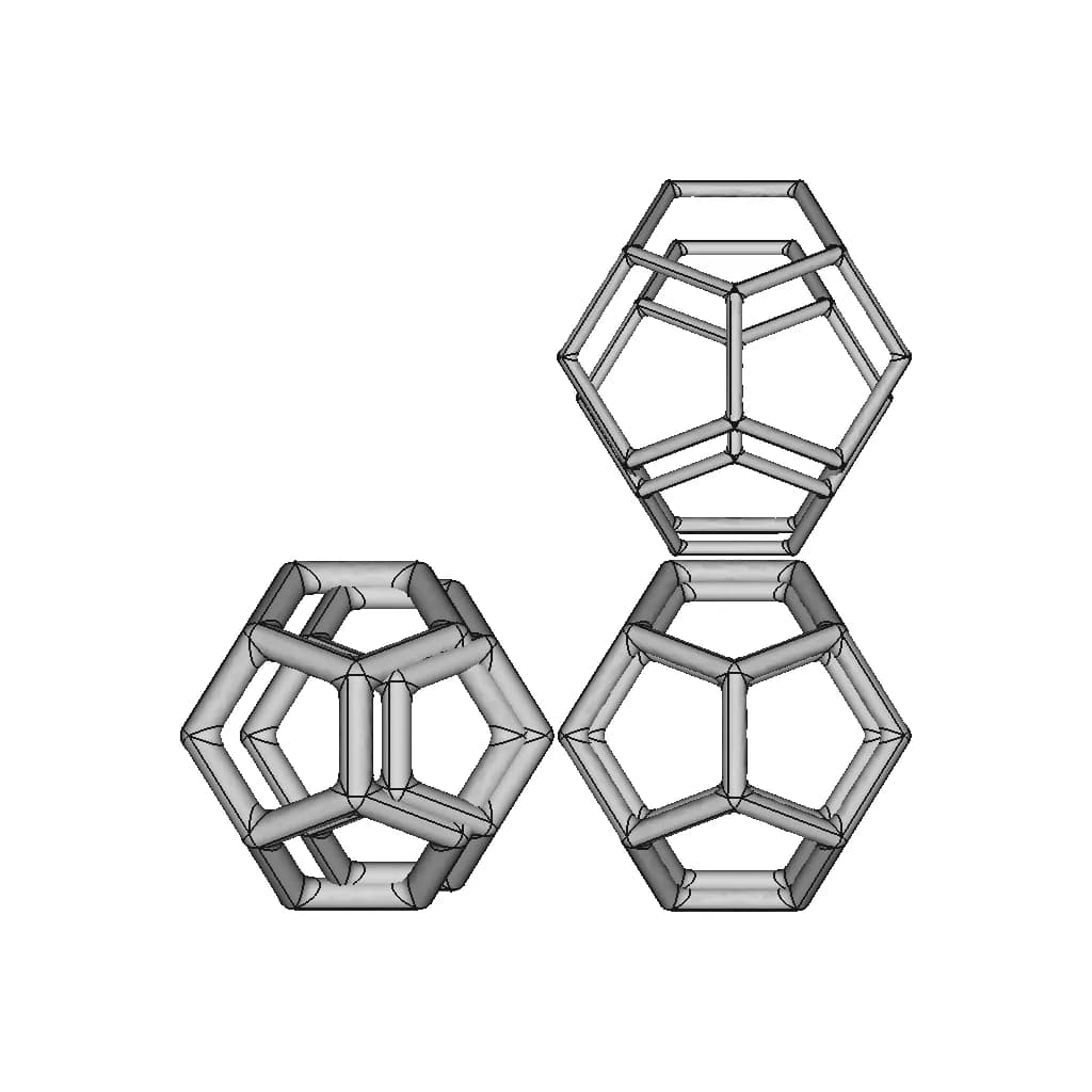 Dodecahedron Shape Pipe Frame | 3D Engineering Design File_0_0_degree_snapshot