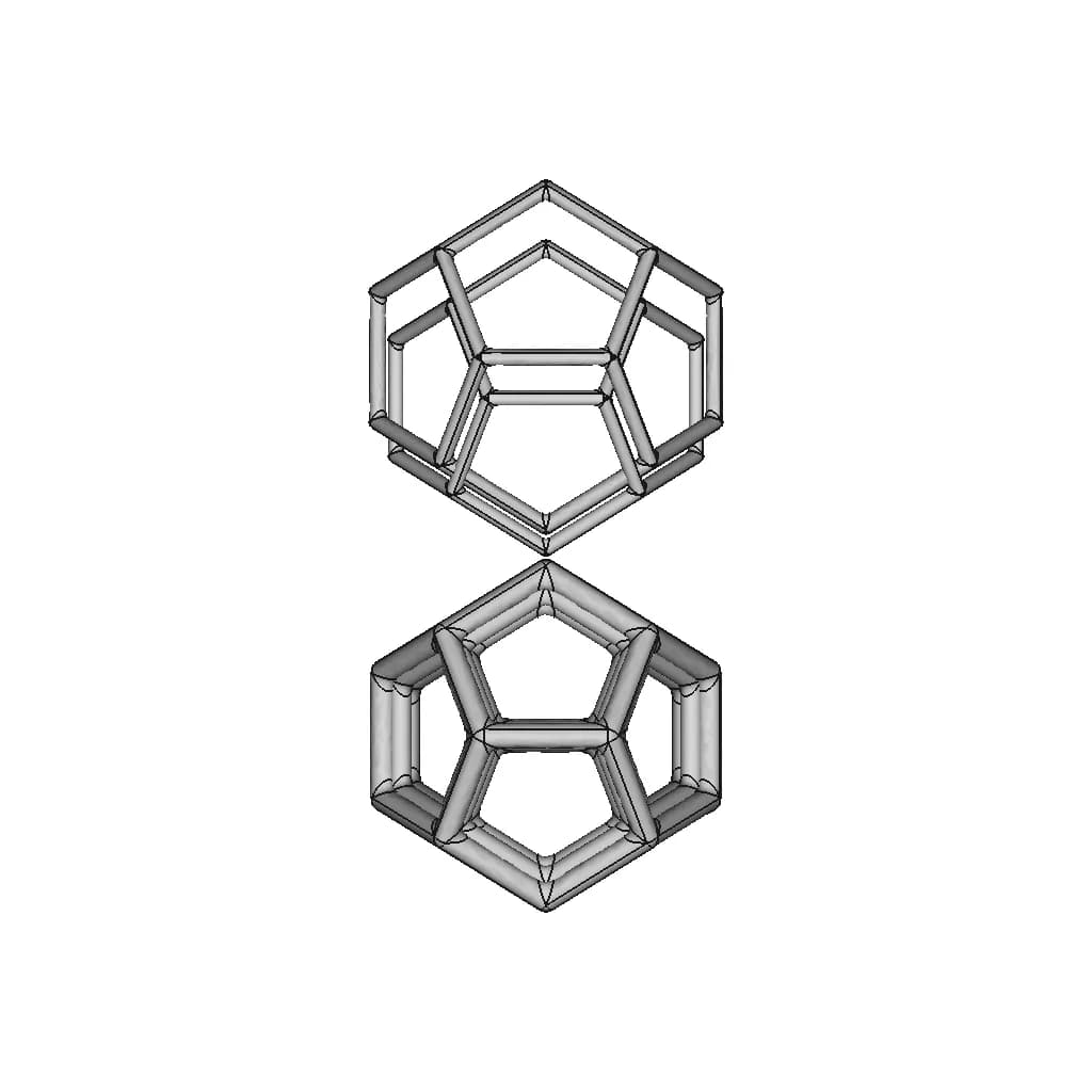 Dodecahedron Shape Pipe Frame | 3D Engineering Design File_0_90_degree_snapshot