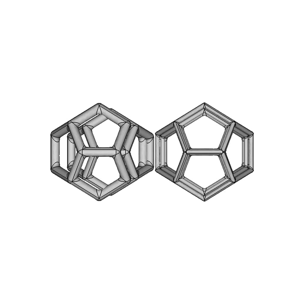 Dodecahedron Shape Pipe Frame | 3D Engineering Design File_270_0_degree_snapshot